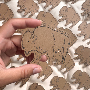 Bison "Stay Wild" - Kraft Sticker