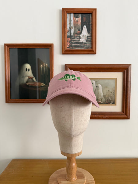 Yellow Perch Fish Embroidered Cap - Stone