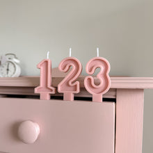 Load image into Gallery viewer, Number Birthday Candles - Dusty Pink
