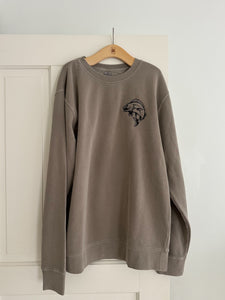“Mean Musky” Embroidered Crew - Cement