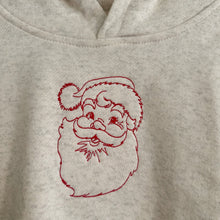 Load image into Gallery viewer, Red Santa Embroidered Fleece Hoodie
