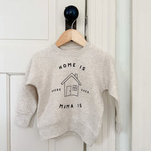 Load image into Gallery viewer, “Home is Wherever Mama Is” Fleece Crewneck
