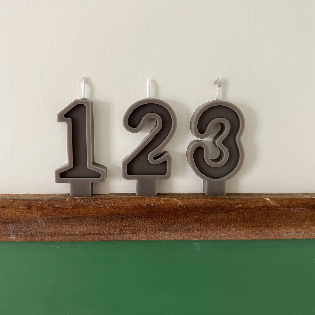 Number Birthday Candles - Cement