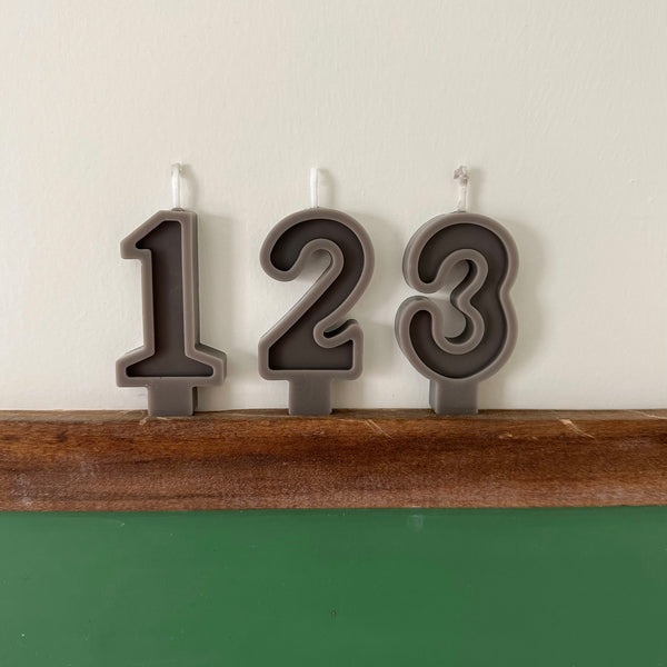 Number Birthday Candles - Cement