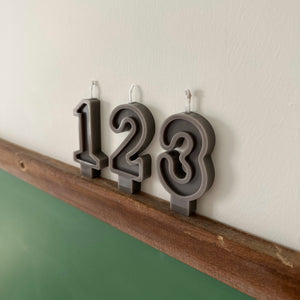 Number Birthday Candles - Cement