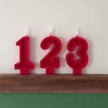 Load and play video in Gallery viewer, Number Birthday Candles - Schoolhouse Red
