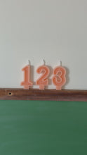 Load and play video in Gallery viewer, Number Birthday Candles - Peach
