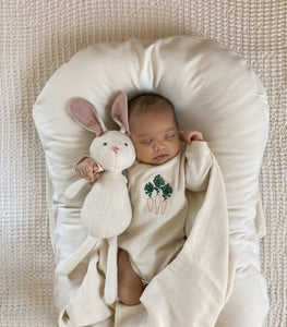 “Carrots" Embroidered Wrap Onesie