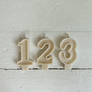 Number Birthday Candles - Ivory