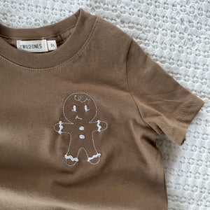 "Ginger Bread" Embroidered Kid Tee