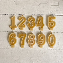 Load image into Gallery viewer, Number Birthday Candles - Yellow Beeswax
